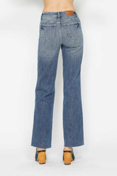 Judy Blue Full Size Tummy Control Straight Jeans - Slimming Comfort & Versatile Style